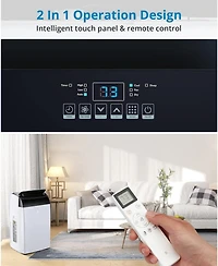 gaomon 12,000 Btu Portable Ac - Quiet Operation, Dehumidifier & Fan, Remote Control, Black Cover, Cools Rooms up to 550 Sq. Ft