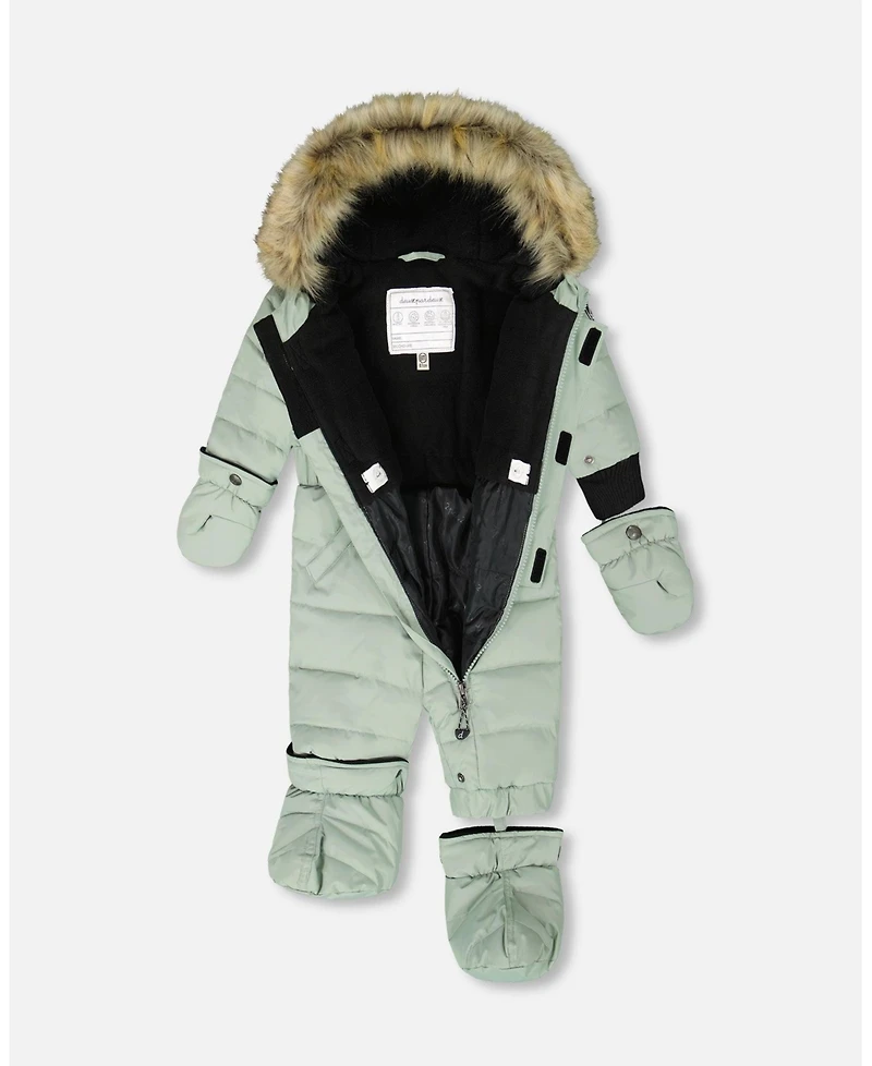 Deux par Baby Boy One-Piece Original Puffy Snowsuit Sage Green - Baby|Toddler