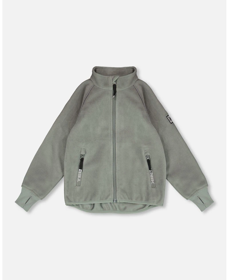 Deux par Kids Unisex Mid-Layer Teknik Jacket Sage