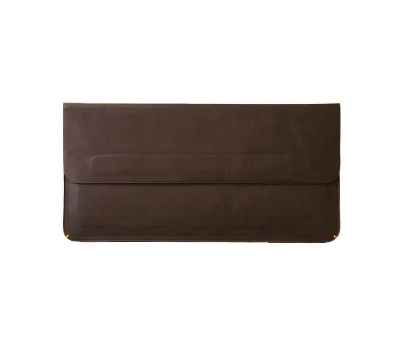 Lofree Low-Profile Mechanical Keyboard Sleeve - Pu Leather, Coffee Brown, Compatible with Flow84 and Edge84