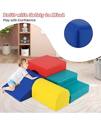 Gymax Toddler Climb & Crawl Activity Playset Blocks w/ Waterproof Pu Cover Epe Foam Multi-color