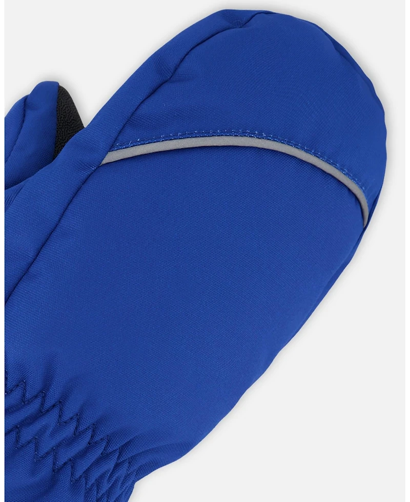 Deux par Boy Winter Mittens Play Royal Blue