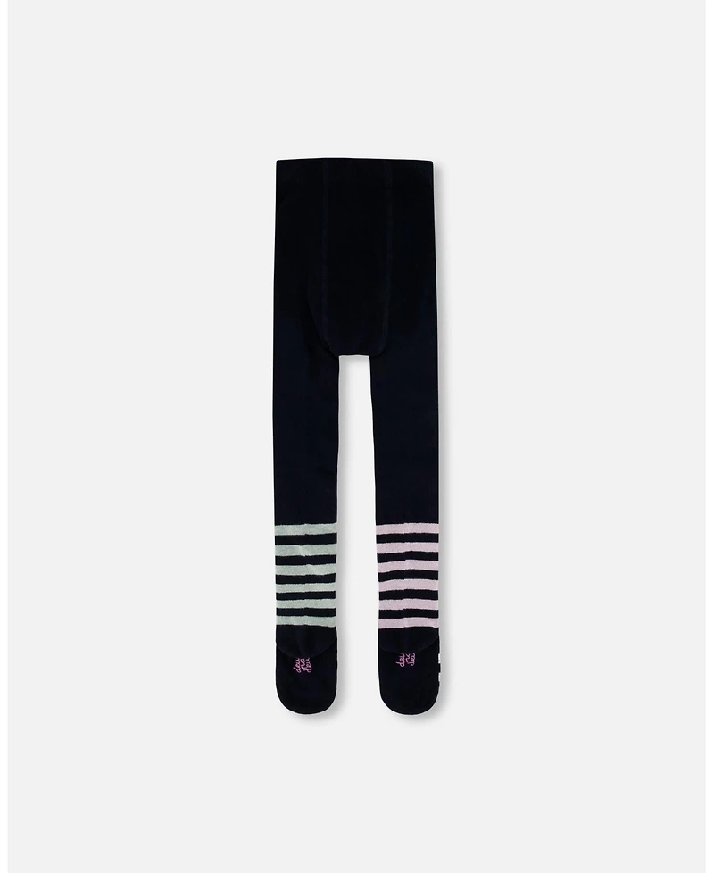 Deux par Girl Knit Tights Dark Blue - Toddler|Child