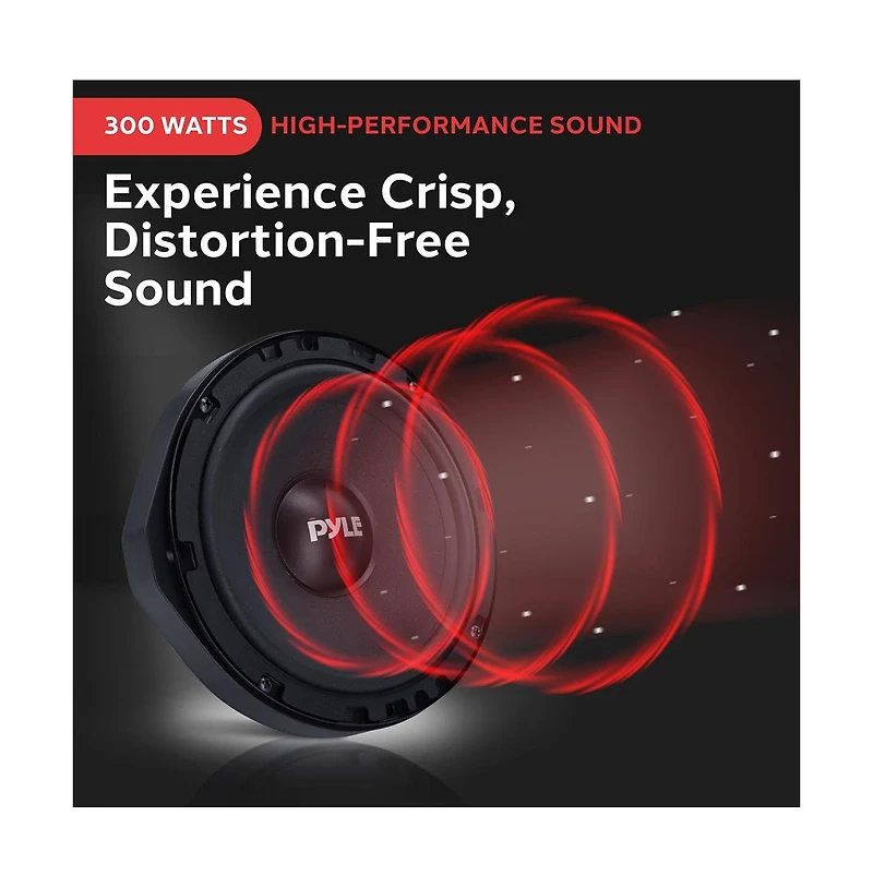 Pyle Two-Way Component Speaker Systems, 6.5'' for 2006-Up Honda Civic, 300 Watts, 4 Ohm Impedance (Pair)