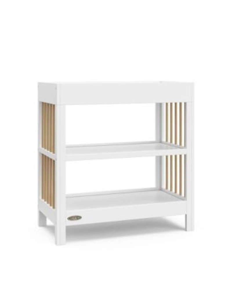 Graco Teddi Changing Table With Water Resistant Changing Pad White Driftwood