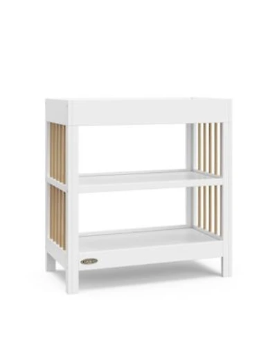 Graco Teddi Changing Table With Water Resistant Changing Pad White Driftwood