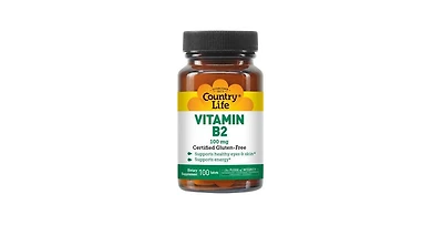 Country Life Vitamin B-2, 100 mg, 100 Tabs