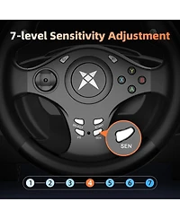 Nbcp Pc Racing Wheel with Pedals – 270° Driving Force Simulator Steering Wheel, Dual Vibration, Compatible with Xbox, PS4, PS3, Nintendo Switch & Andr