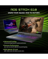 Asus Rog Strix 18" Gaming Laptop, Ryzen 9 8940HX, 16GB Ram, Rtx 5070, 1TB Ssd, 240Hz Wqxga Display, Windows 11 Home, Black
