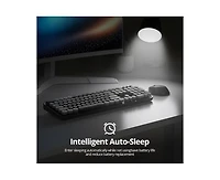 risokeys Wireless Keyboard and Mouse Set, Retro Typewriter, 2.4GHz Full Size 104-Key Cute Keyboard with Number Pad