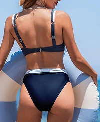 Cupshe Women's U Wire Cutout Back Hook Bikini Sets