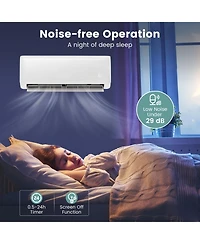 Gymax 17000 Btu Mini Split Air Conditioner 21 SEER2 Ac Unit w/ Heat Pump Energy Star Certified