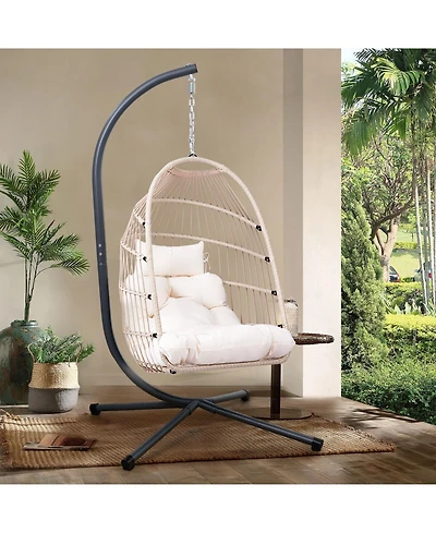Flynama Outdoor Egg Hanging Chair with Stand