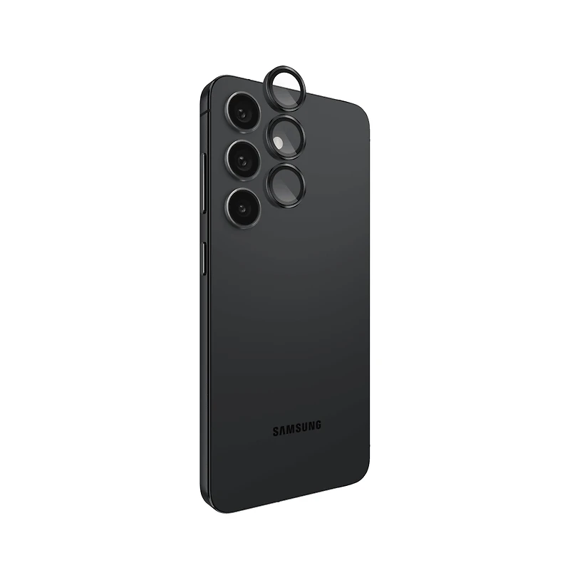 Case-Mate Aluminum Ring Camera Lens Glass Protector for Samsung Galaxy S 2025 Small-Black