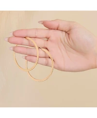 Jessica Simpson Textured Gold-Tone Large Hoop Earrings