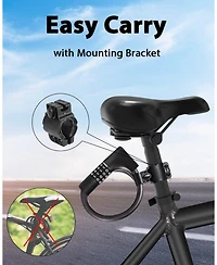 Bike Lock Cable with Combination,High Security 5-Digit Resettable Combination Bicycle Lock Anti-Theft