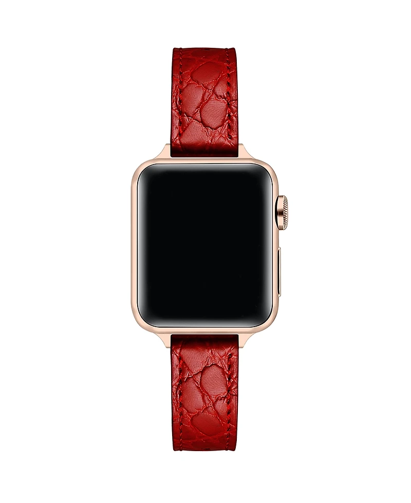 Posh Tech Cleo Skinny Croc Leather Band for Apple Watch