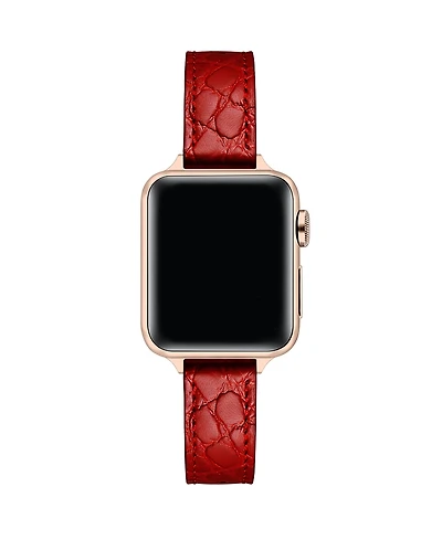 Posh Tech Cleo Skinny Croc Leather Band for Apple Watch