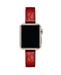 Posh Tech Cleo Skinny Croc Leather Band for Apple Watch