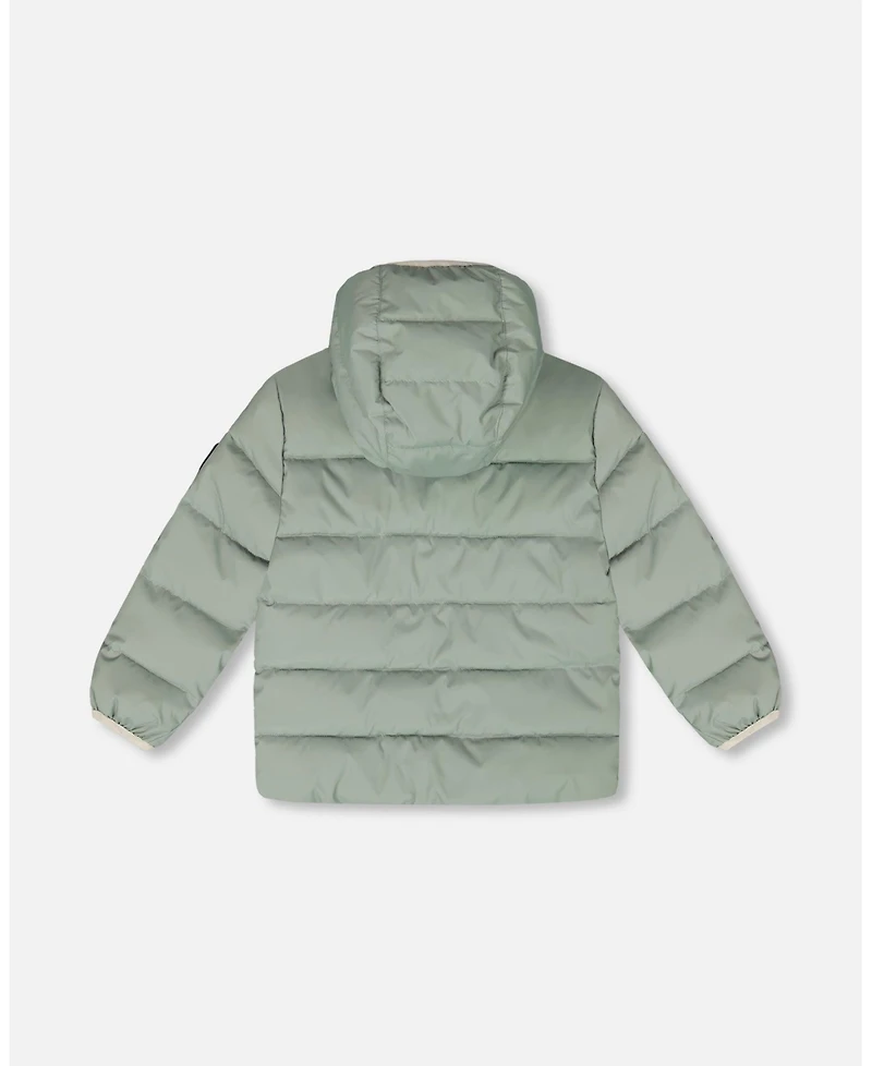 Deux par Boy Compressible Winter Puffy Coat Designed for Car Seat Sage Green - Toddler|Child