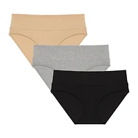 Motherhood Maternity Cotton Foldover Waistband Brief Panty, 3-Pack