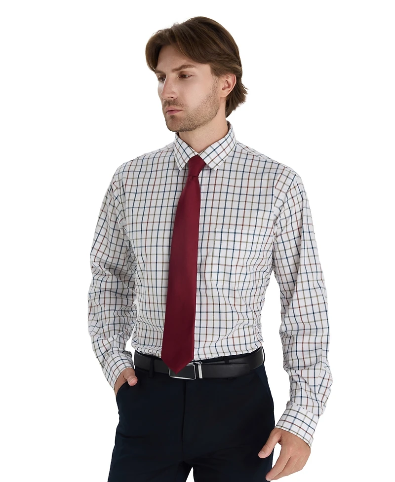 Club Room Men's Windowpane Plaid Shirt, Macy's Exclusive