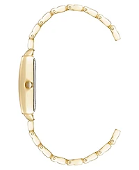 Anne Klein Women's Quartz Rectangular Gold-Tone Metal Alloy Watch