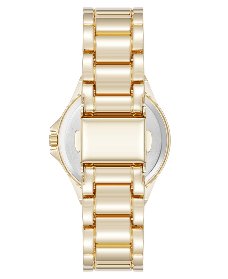 Anne Klein Women's Quartz White and Gold-Tone Metal Alloy Watch, 31mm