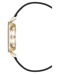 Anne Klein Women's Quartz Black Stainless Steel Mesh Watch, 32mm