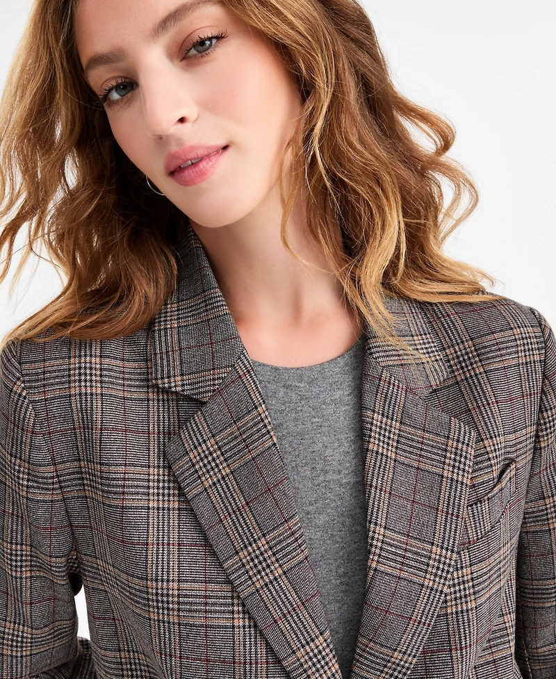 Bar Iii Women's Plaid Blazer, Macy's Exclusive