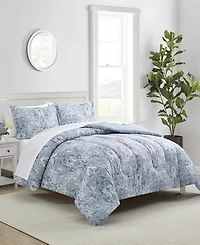 Sunham Leah Damask 3-Pc. Comforter Sets