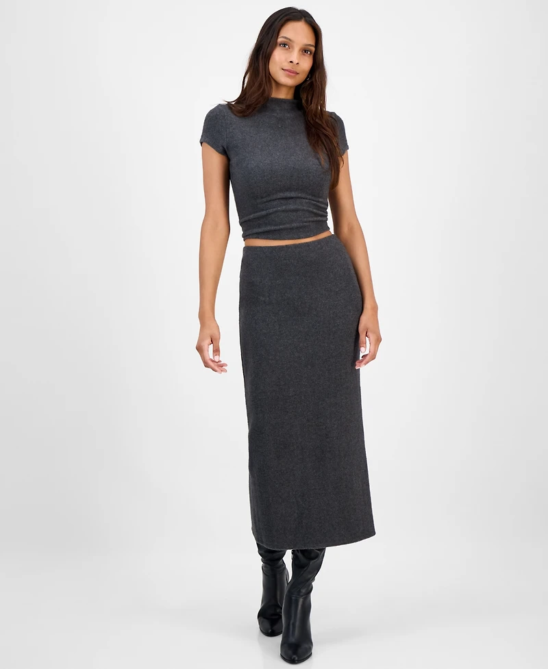 Bar Iii Women's Sweater-Knit Midi Skirt, Macy's Exclusive