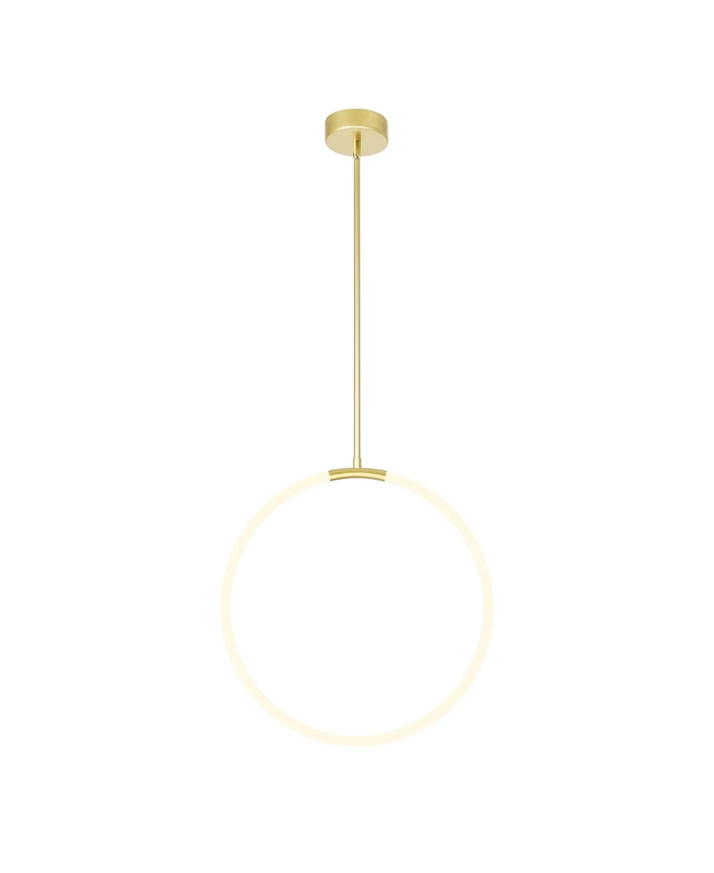 Cwi Lighting 26" Metal Hoops 1 Light Led Chandelier