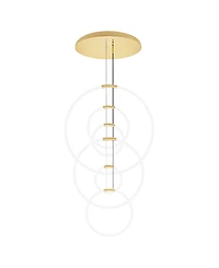 Cwi Lighting 63" Metal Hoops 6 Light Led Chandelier