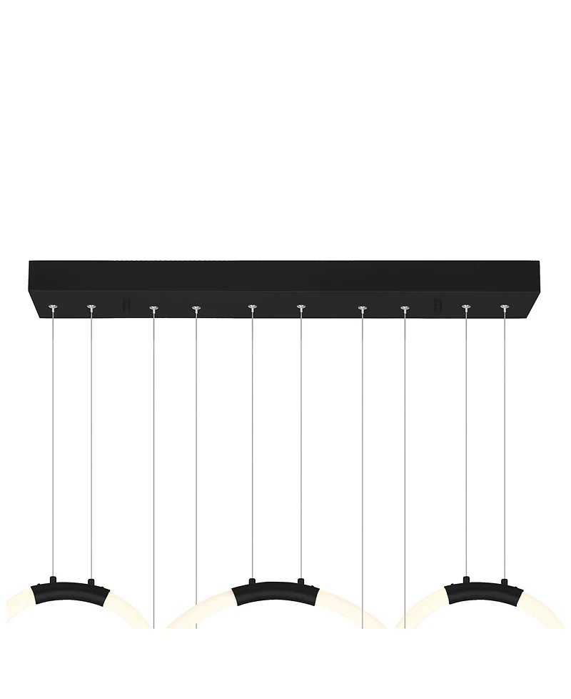 Cwi Lighting 27" Metal Hoops 5 Light Led Chandelier