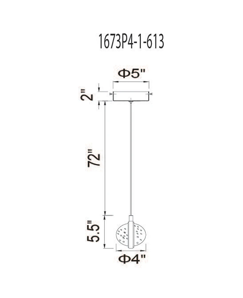 Cwi Lighting 8" Metal Salvador Led Integrated Pendant