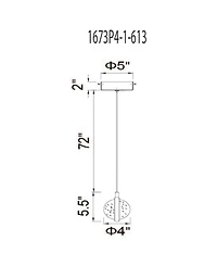 Cwi Lighting 8" Metal Salvador Led Integrated Pendant