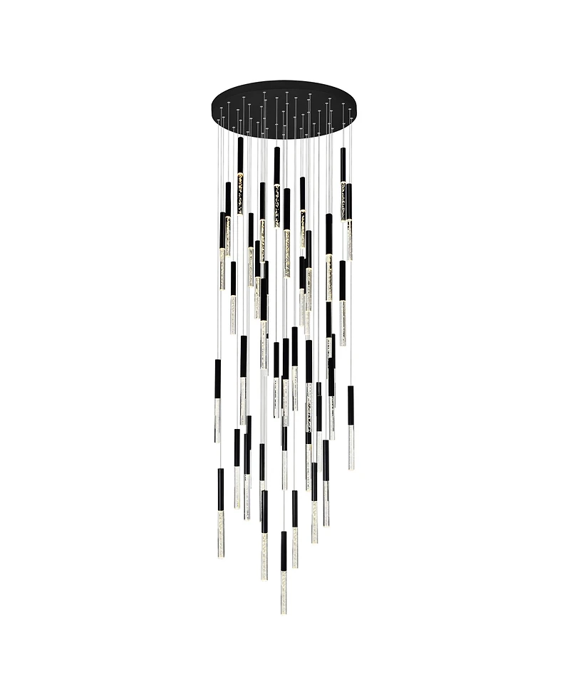 Cwi Lighting 19" Metal Dragon Swatch Led Integrated Chandelier