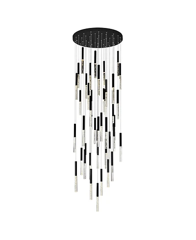 Cwi Lighting 19" Metal Dragon Swatch Led Integrated Chandelier