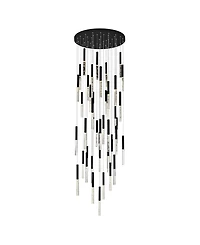 Cwi Lighting 19" Metal Dragon Swatch Led Integrated Chandelier