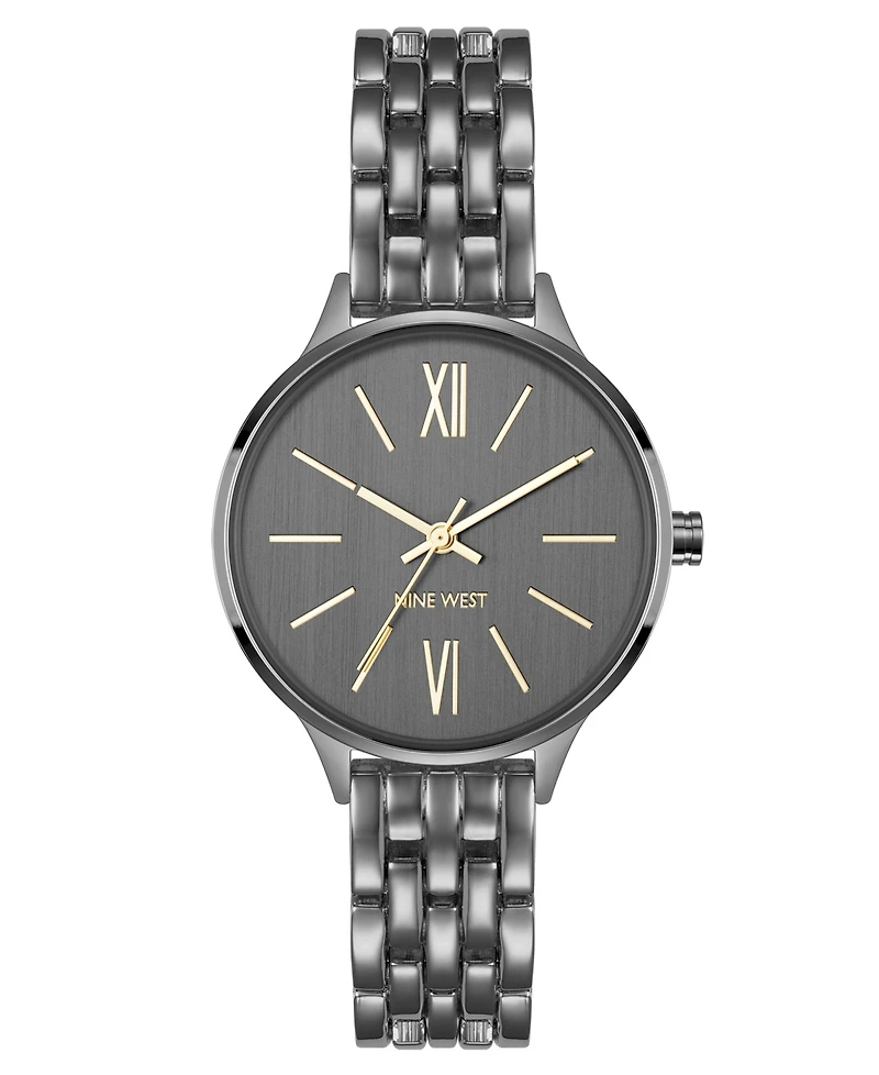 Anne Klein Women's Quartz Essential Gray Metal Alloy Watch, 34mm