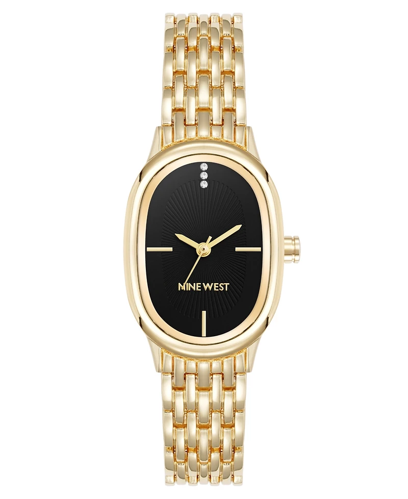 Anne Klein Women's Quartz Delicate Oval Gold-Tone Metal Alloy Watch