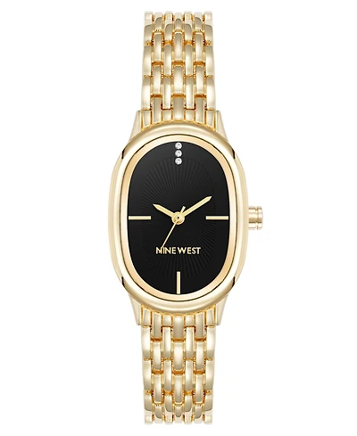 Anne Klein Women's Quartz Delicate Oval Gold-Tone Metal Alloy Watch