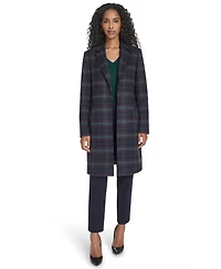 Tommy Hilfiger Women's Windowpane Open Front Topper Jacket