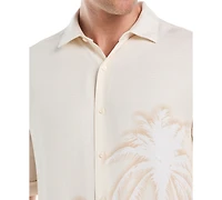 Cubavera Men's Batik Palm Print Short Sleeve Button Down Shirt