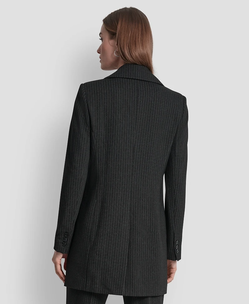 Dkny Women's Elizabeth Striped One Button Topper Jacket