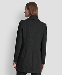 Dkny Women's Elizabeth Striped One Button Topper Jacket
