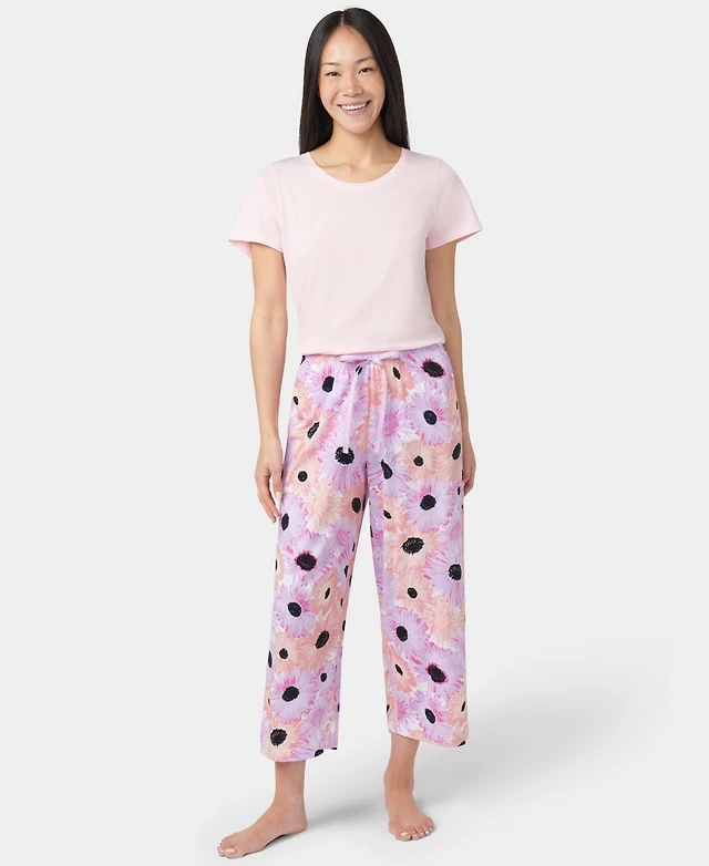 Seersucker Hue Capri Pajama Set Hue Women's Daisy Delight
