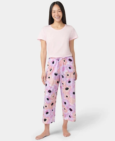Hue Women's Daisy Delight Printed Capri Pajama Pants