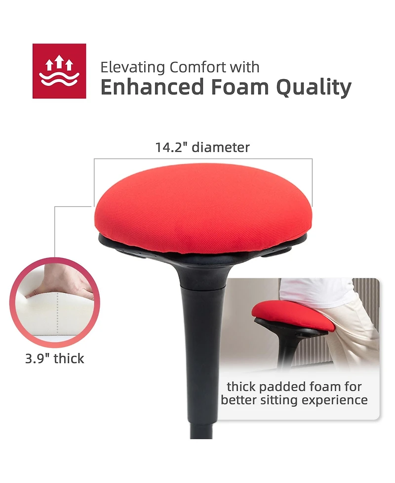 Homcom Adjustable Active Sding Stool with Rocking Motion,